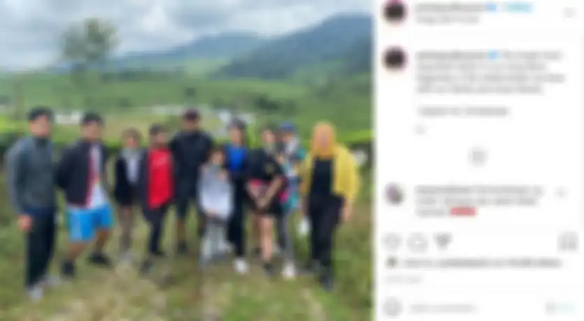 Meski bergelimang harta, Annisa Pohan terlihat cuek kenakan kaos oblong saat liburan di Puncak