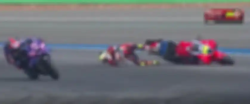 Joan Mir (Honda HRC Castrol) terjatuh di balapan MotoGP Thailand 2025.