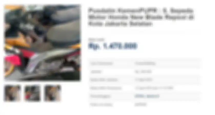 Motor murah Honda Blade akan dilelang KPKNL Jakarta III.