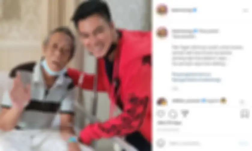 Postingan akun Baim Wong yang perlihatkan dirinya saat kunjungi Abdul Hamid pengisi suara Pak Ogah