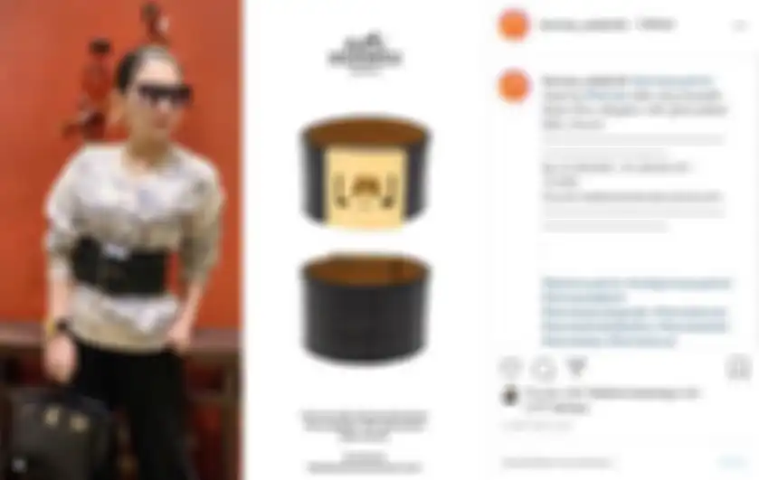Pamer gelang mewah, Syahrini malah bikin netizen salah fokus gegara pakai ikat pinggang jumbo