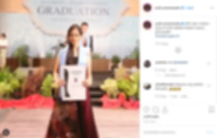 Claudia Emmanuela saat kelulusan SMA