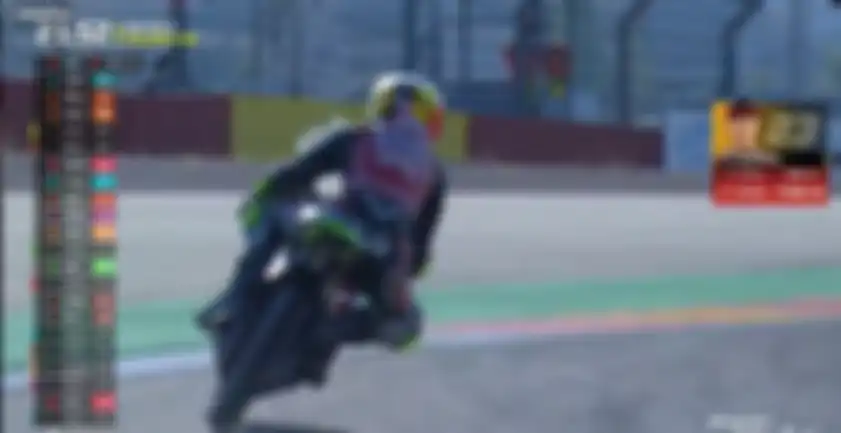 Pembalap QJMotor Avintia Racing Team, Elia Bartolini crash di FP1 Moto3 Aragon 2022.