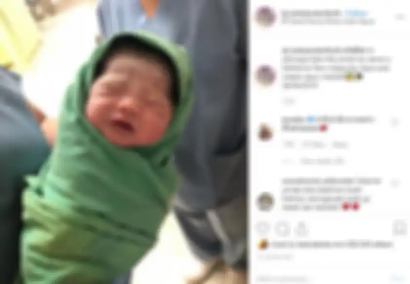 Bayi mungil DJ Katty Butterfly sesaat setelah lahir