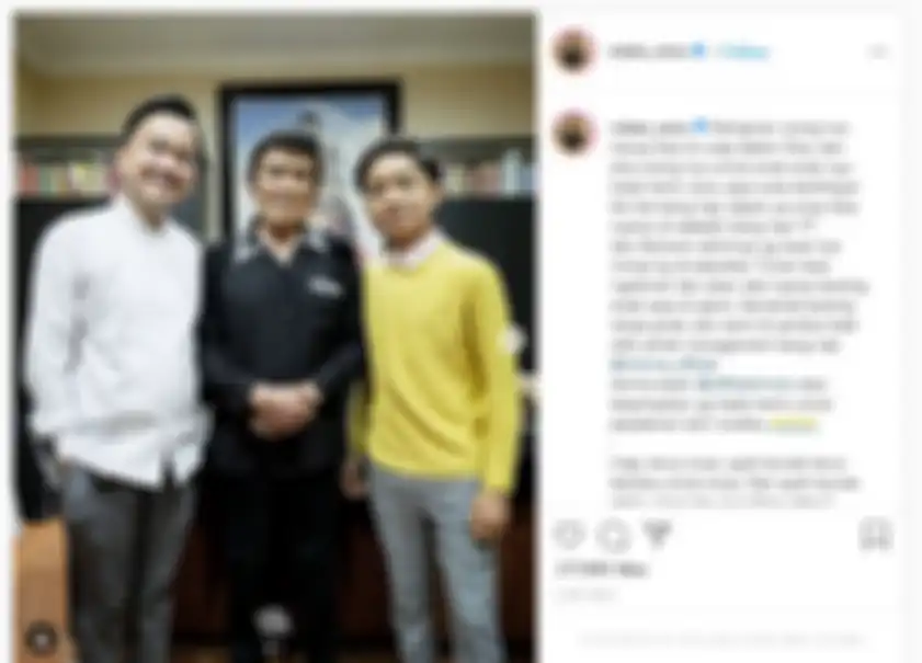 Ruben Onsu dan Betrand Peto mengunjungi kediaman Rhoma Irama.