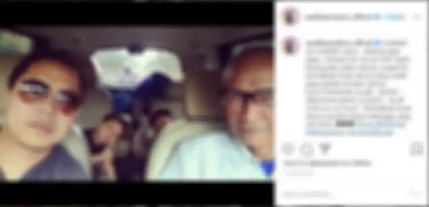 Unggahan Sandhy Sondoro yang kabarkan kepergian sang ayah