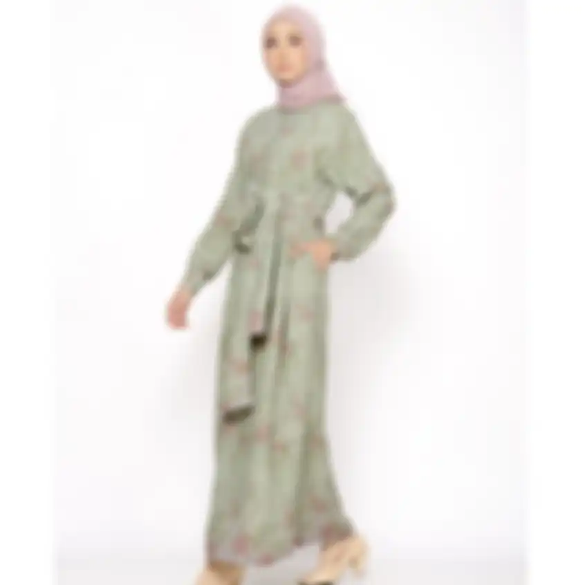 Gamis tali pinggang dari ZM bya Zaskia Mecca. 