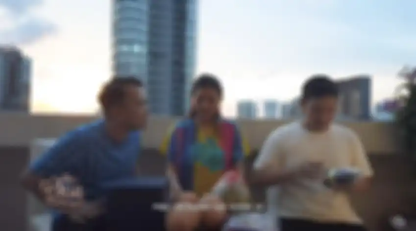 Balkon luas apartemen Ruben Onsu