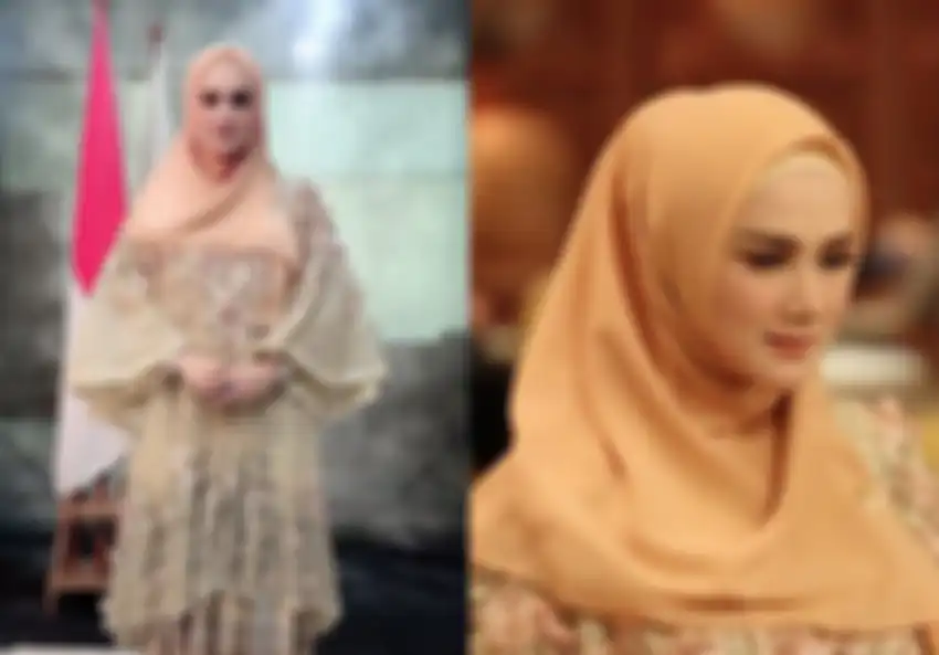 Penampilan Mulan Jameela saat akan dilantik menjadi anggota DPR RI periode 2019-2024