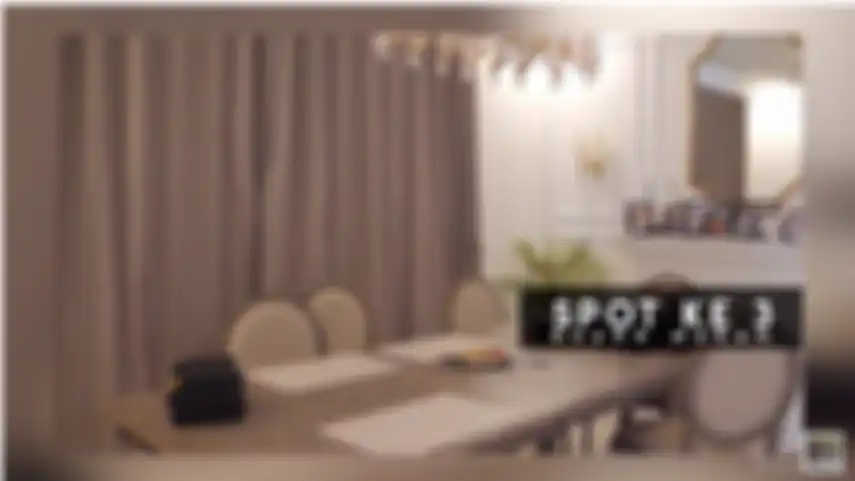Ruang makan di rumah Shireen Sungkar dan Teuku Wisnu