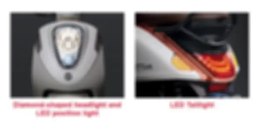 SYM Mio 50 dilengkapi lampu depan dan belakang LED.