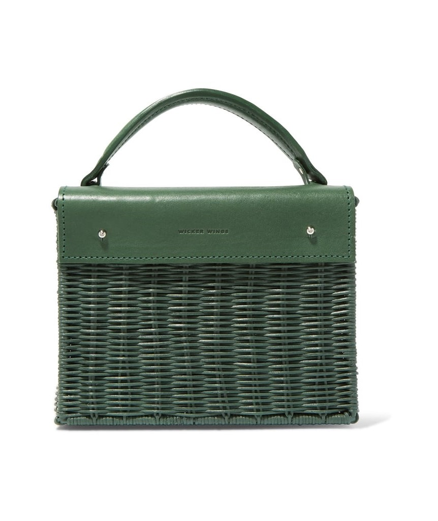 rattan-leather bag