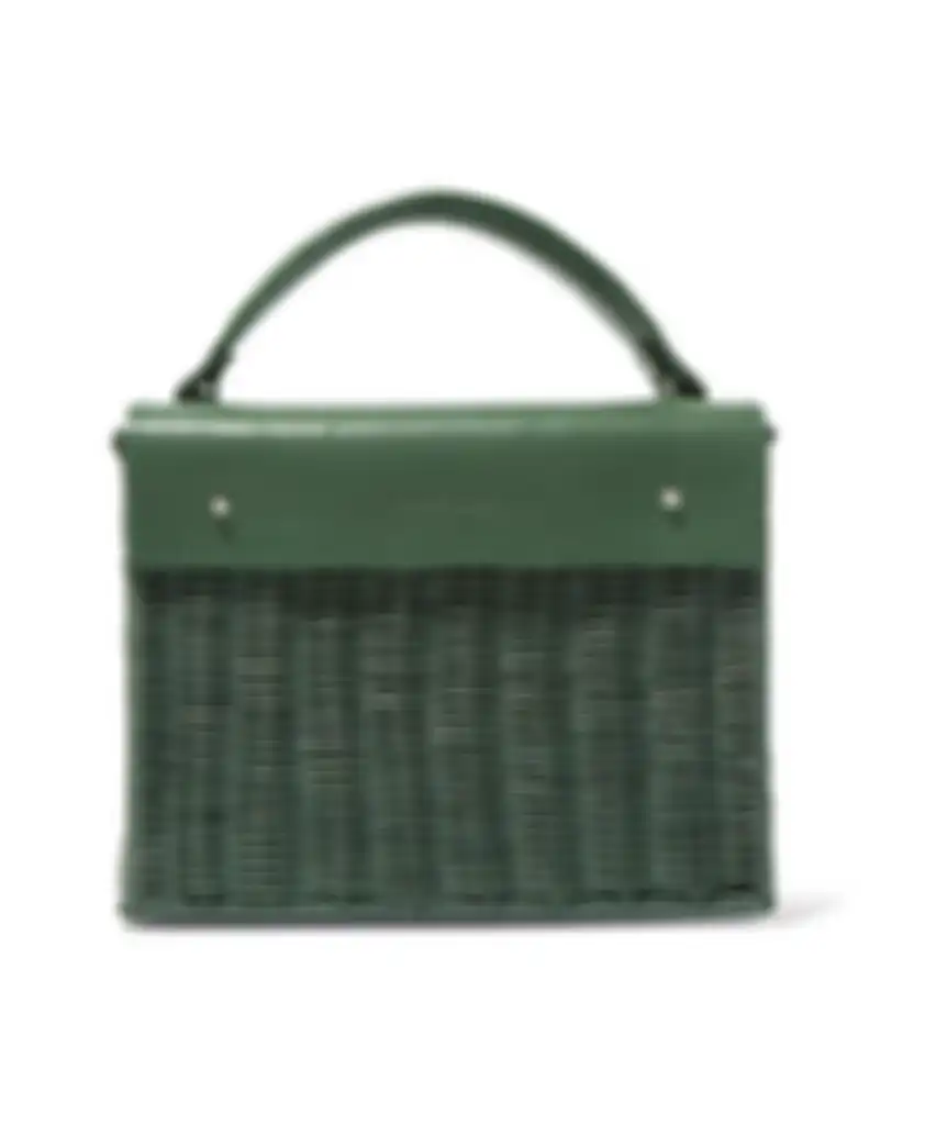 rattan-leather bag
