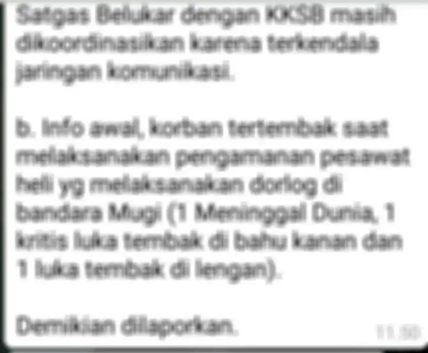 Kronologi evakuasi ketiga korban.