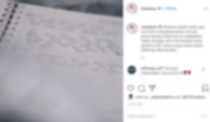 Buku harian Lina yang diunggah Rizky Febian di instagramya