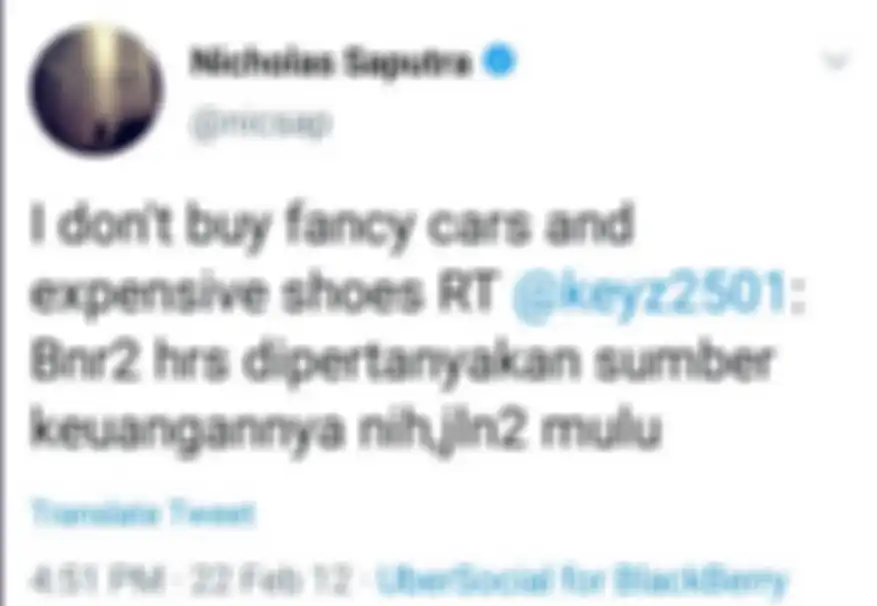 Jawaban Nicholas Saputra soal pekerjaan