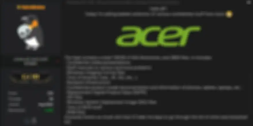 Data penting Acer yang dicuri dan dijual oleh hacker bernama Kernelware di BreachForums.