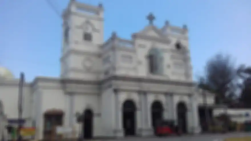Lokasi ledakan di Sri Lanka