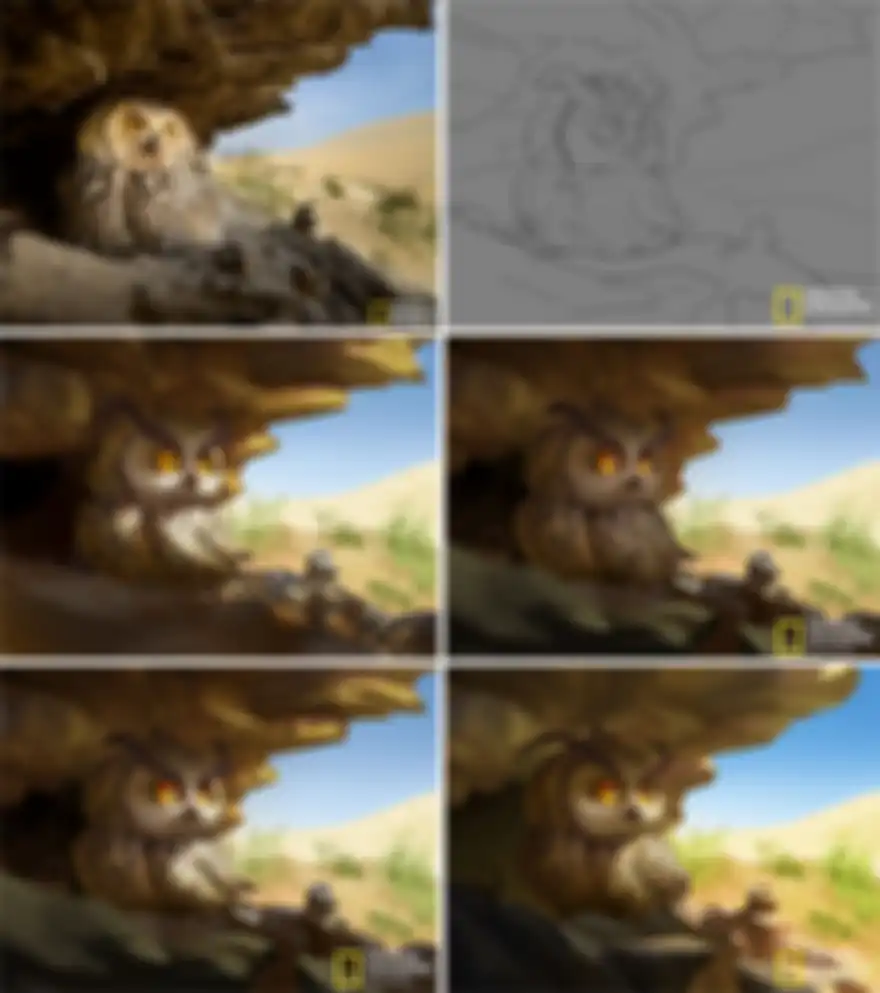 Foto NatGeo yang diubah jadi ilustrasi animasi ala Pixar