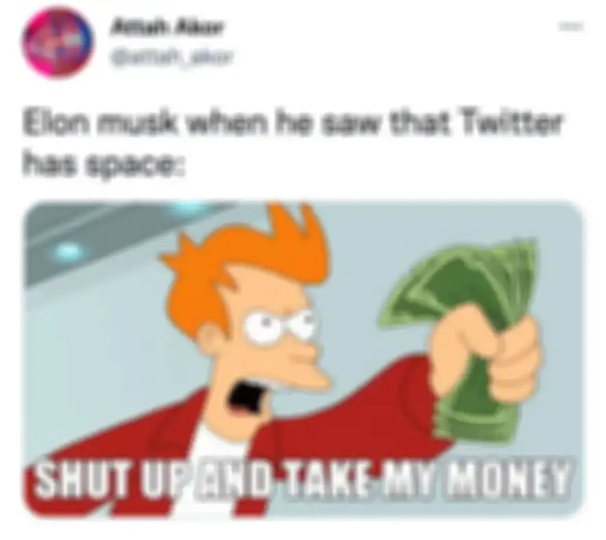 Meme kocak Elon Musk beli Twitter Rp 635 triliun.