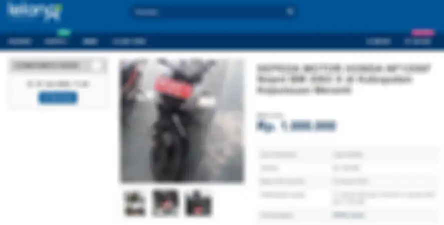 Motor bebek irit bensin ini buka harga (open bid) Rp 1 jutaan.