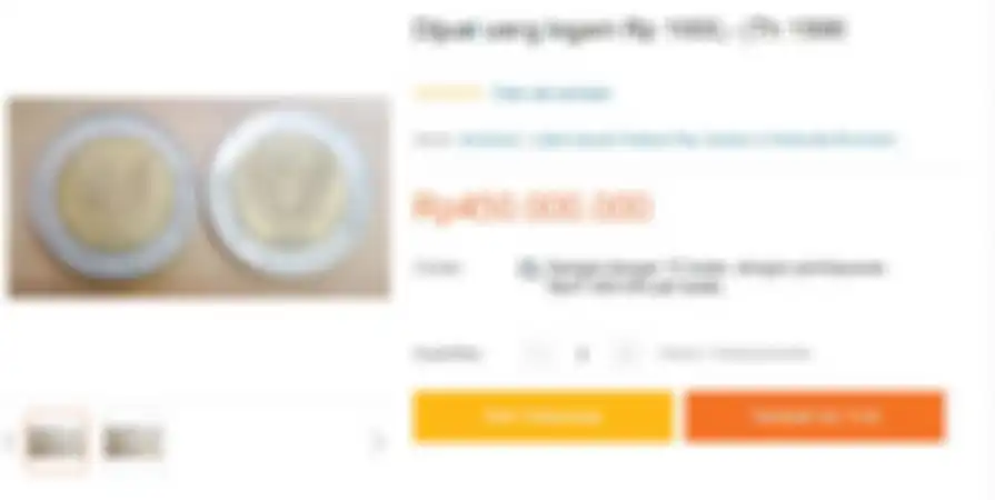Ada juga yang menawarkan uang Rp 1000 gambar kelapa sawit Rp 450 juta.