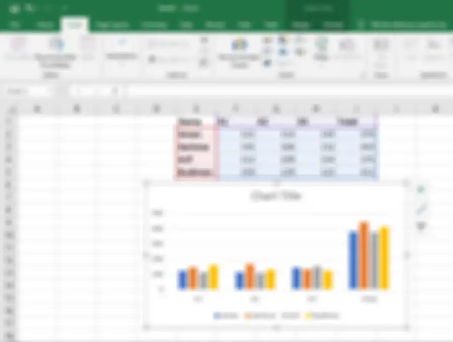 Tampilan grafik data di Mocrosoft Excel
