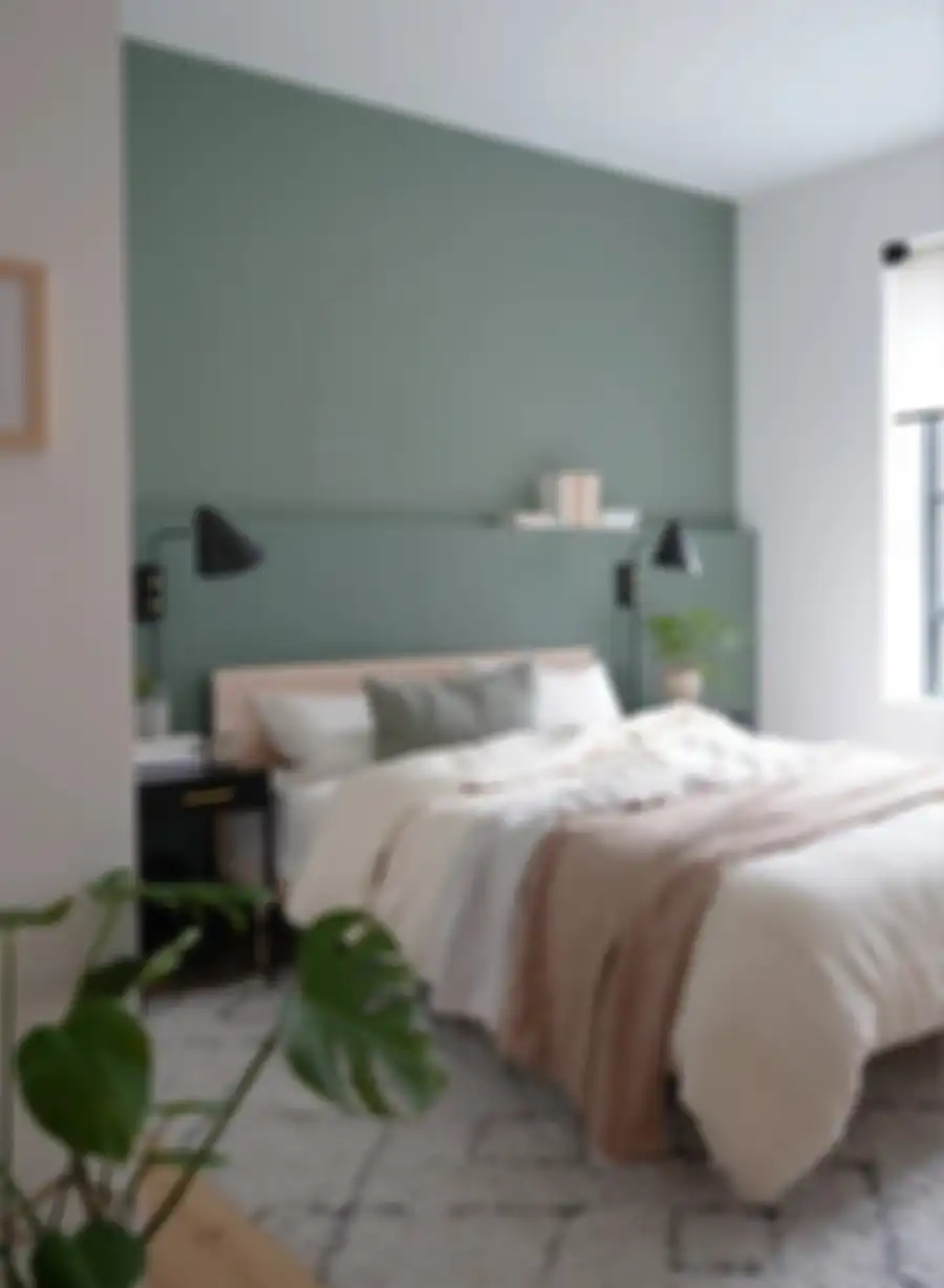Sage minimalis room 