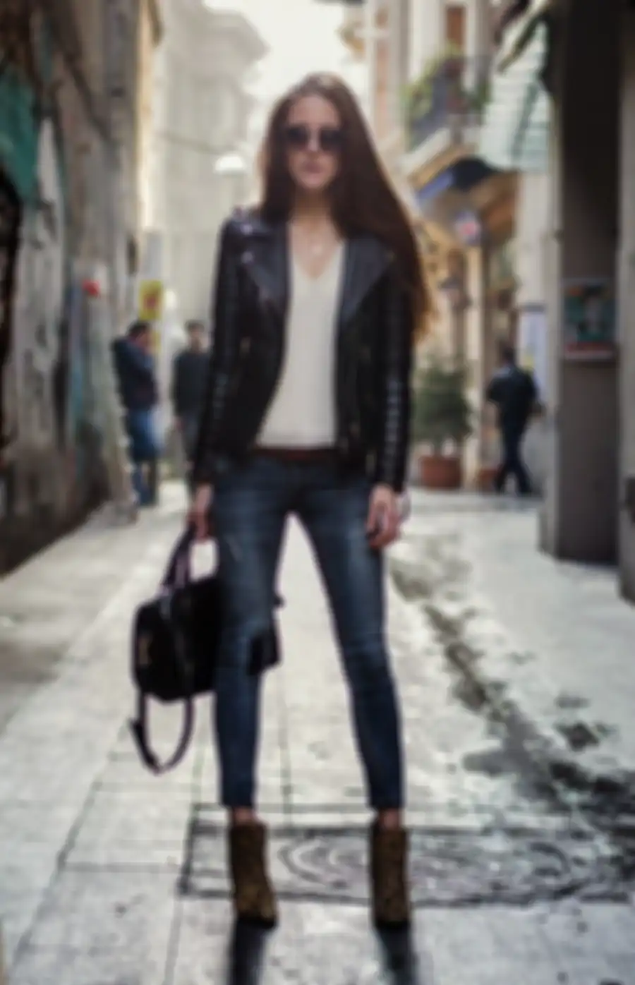 Leather jacket dan boots