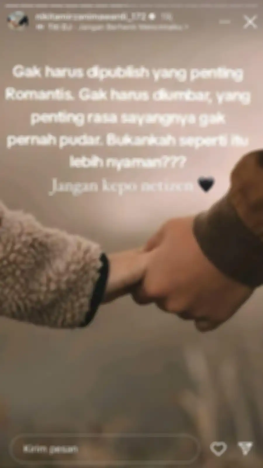 Tangkapan layar unggahan story Nikita Mirzani. 