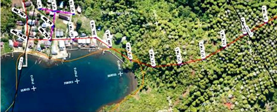 hasil survey jalur PLN di Maluku dari Terra Drone