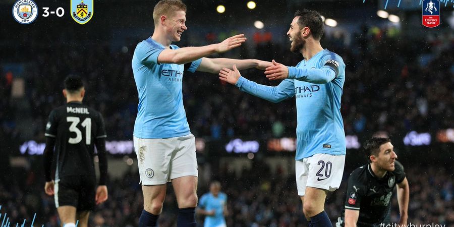 Hasil Piala FA - Manchester City Pesta Lima Gol ke Gawang Burnley