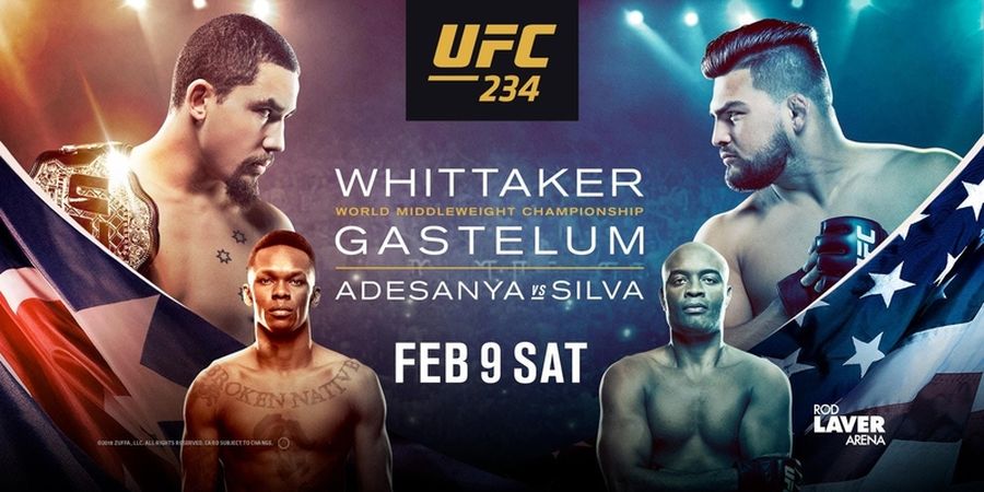 Jadwal UFC 234 - Perebutan Sabuk Gelar Kelas Menengah di Australia