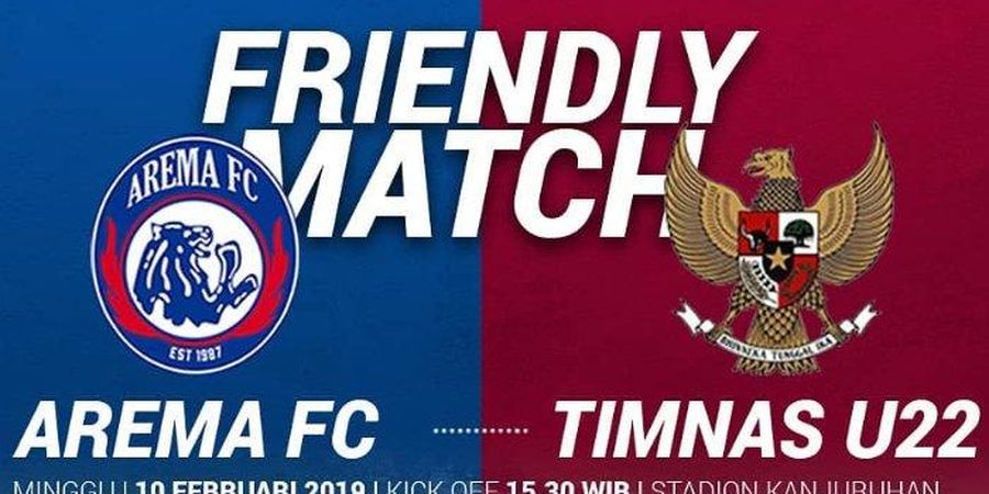 Timnas U-22 Indonesia Kontra Arema FC Imbang di Babak Pertama