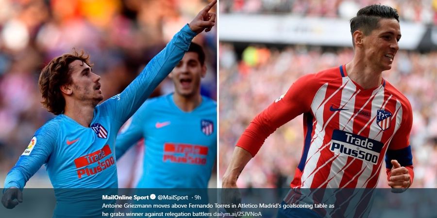 Antoine Griezmann Lampaui Rekor Gol Fernando Torres di Atletico Madrid