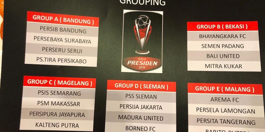 Jadwal Grup A Piala Presiden 2019 - Persib dan Persebaya Akan Berhadapan