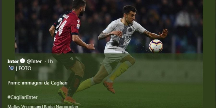 Tumbang di Kandang Cagliari,  Inter Milan Gagal Jauhi Tetangga