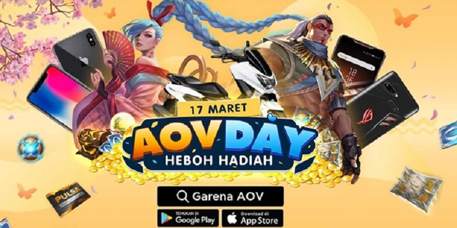 Cuma pada AOV Day, iPhone X, ASUS ROG, dan Motor Dibagikan Gratis