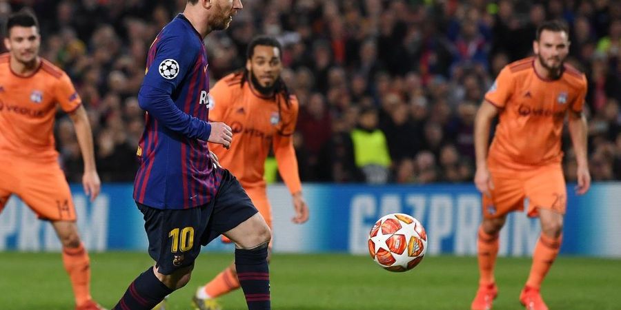 VIDEO - Gol Penalti Panenka Lionel Messi Benar-benar Tipu Kiper Olympique Lyon