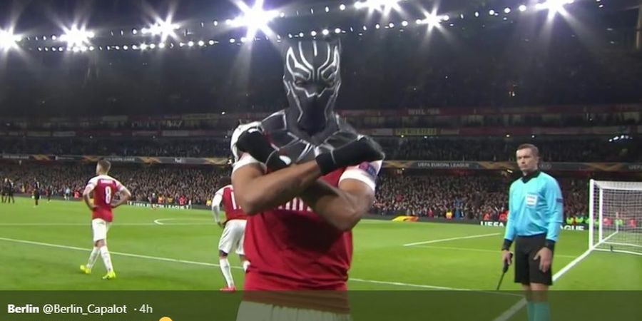 Aubameyang 'Wakanda Forever' Bareng Bintang Film Black Panther