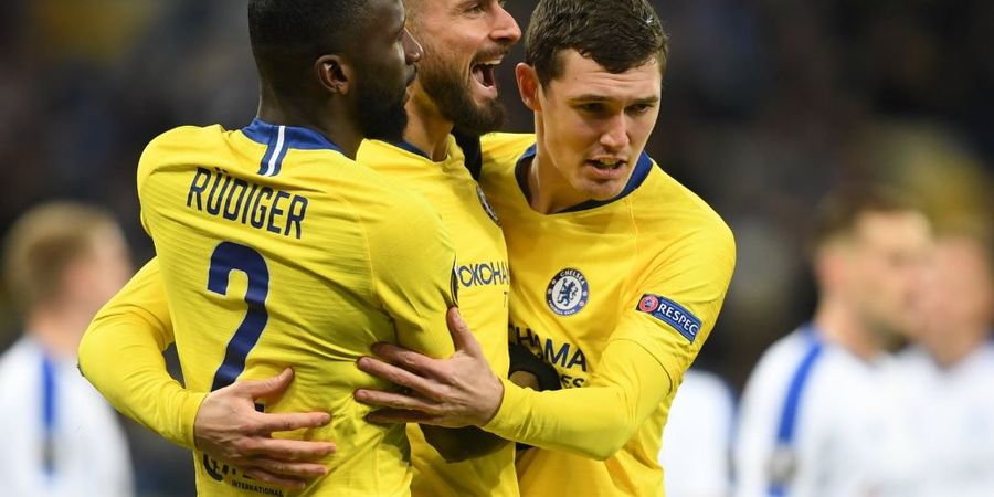 Hasil Liga Europa - Olivier Giroud Perfect Hat-trick, Chelsea ke Perempat Final dengan Agregat 8-0