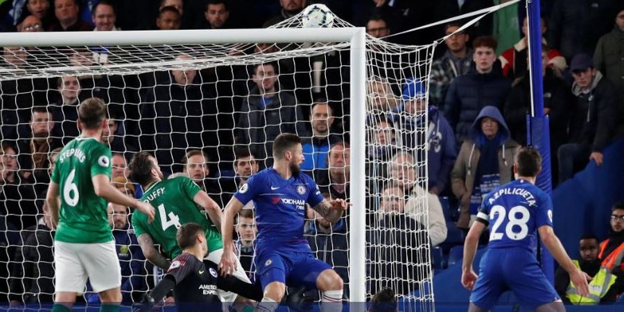 VIDEO - Sontekan Keras Giroud Buka Keran Gol Chelsea Saat Vs Brighton