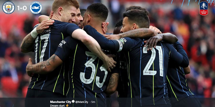 Hasil Piala FA - Sempat Tak Berkutik, Man City Lolos Berkat Gol Cepat