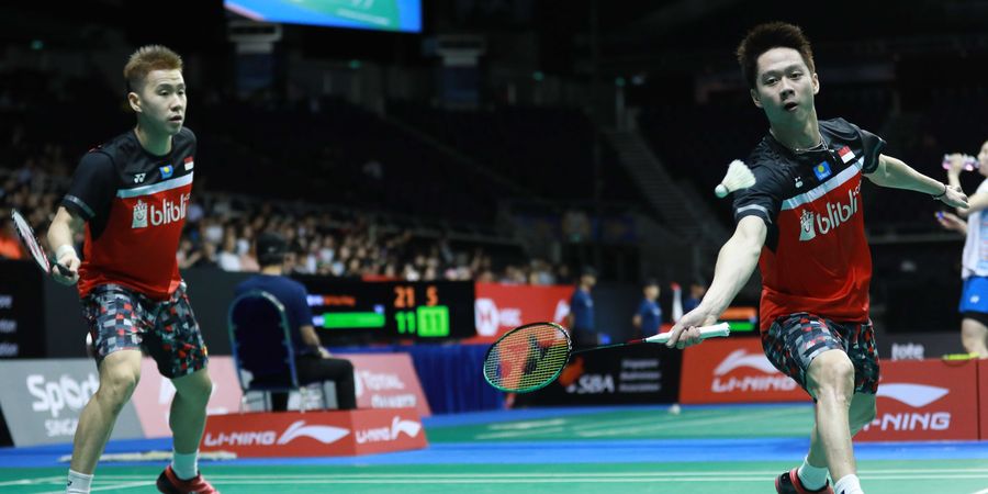 Hasil Singapore Open 2019 - Menangi Derbi, Marcus/Kevin ke Semifinal