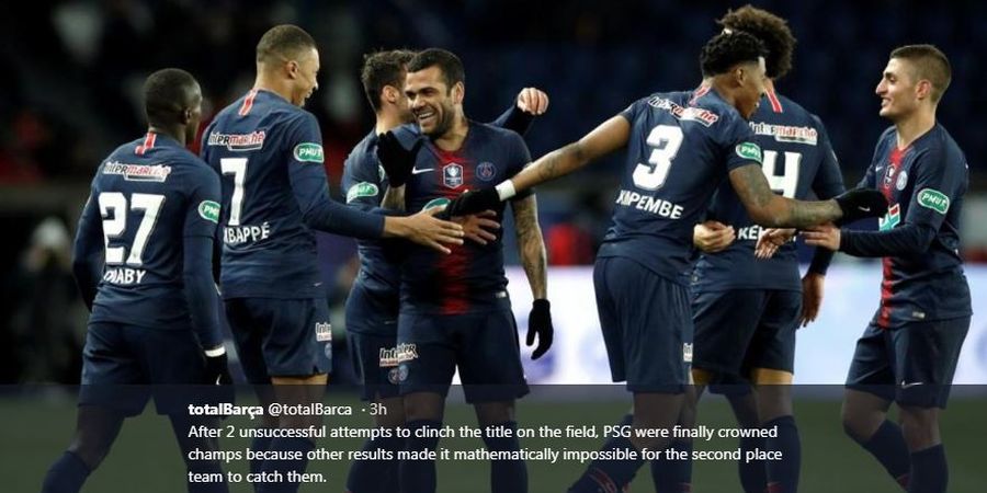 PSG Resmi Juara Liga Prancis Tanpa Harus Bertanding Pekan Ini