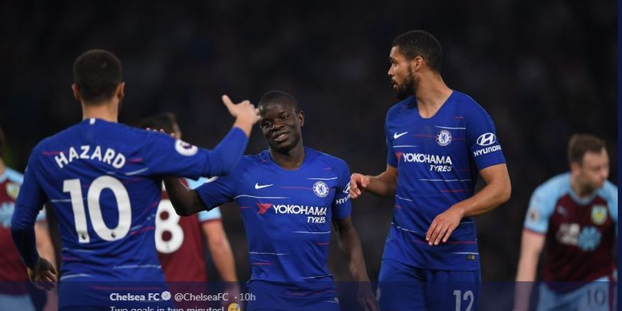 VIDEO - 10 Pemain Lawan di Kotak Penalti Tak Bisa Bendung Gol N'Golo Kante