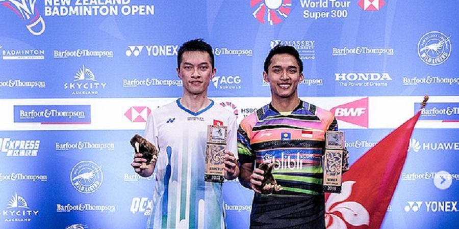 Update Peringkat BWF - Juara New Zealand Open 2019, Jonatan Christie Tembus 8 Besar Dunia