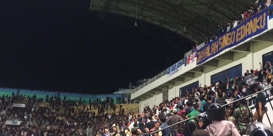 Laga PSS Sleman Kontra Arema FC Rusuh, Sejumlah Provokator Terdeteksi