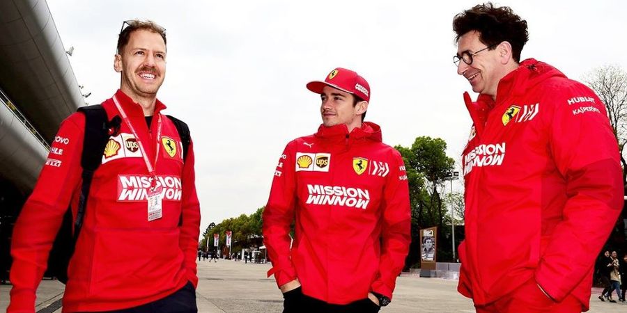 Bos Ferrari Klarifikasi Tudingan Tumbalkan Leclerc untuk Menangkan Vettel