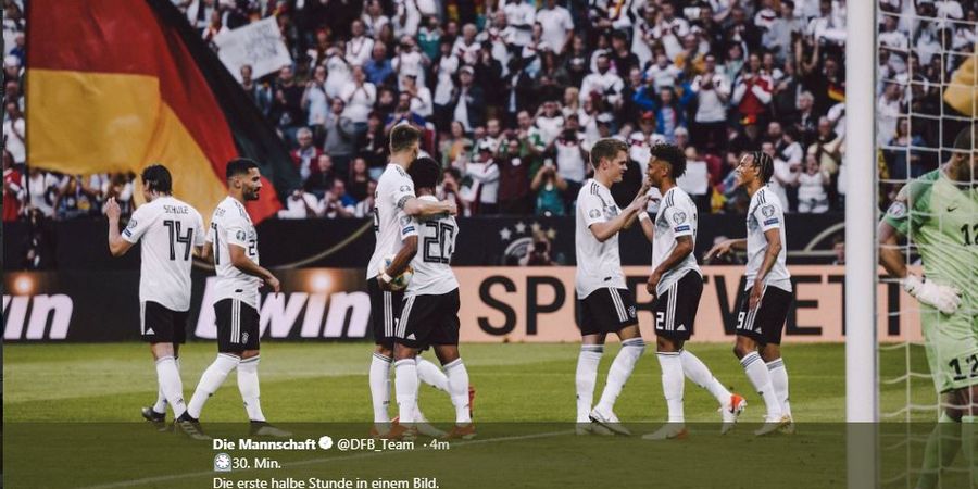 Hasil Babak I, Timnas Jerman Berondong 5 Gol ke Gawang Estonia